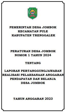 PERDES NOMOR 1 TAHUN 2024 TENTANG LPJ REALISASI APBDES TAHUN ANGGARAN 2023